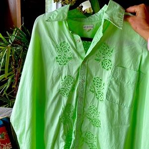 Lime green acacia dress for the summer